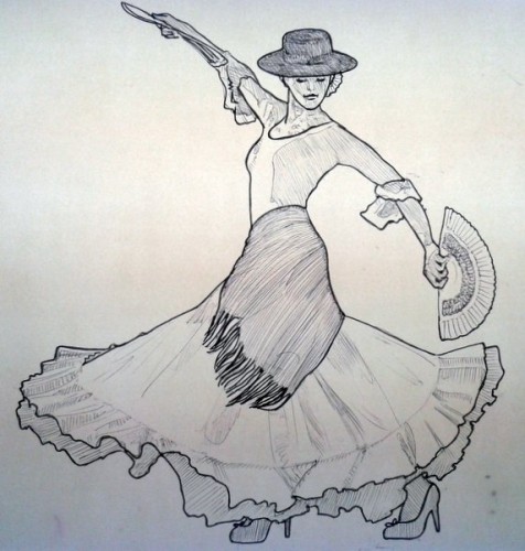 Flamenco Fan Dancer