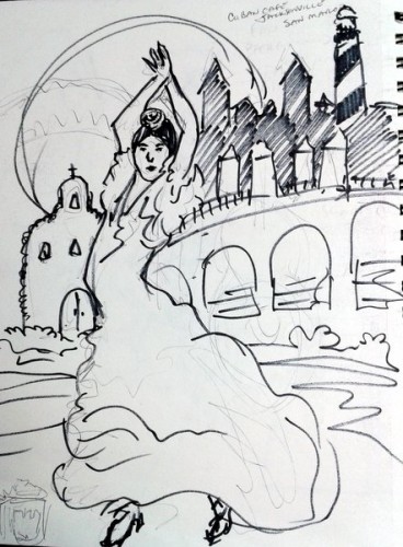 Flamenco poster sketch