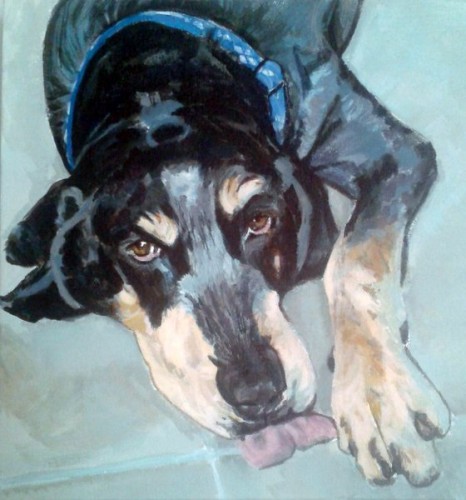 Jake Portrait in Acrylic on 12x 12 Canvas